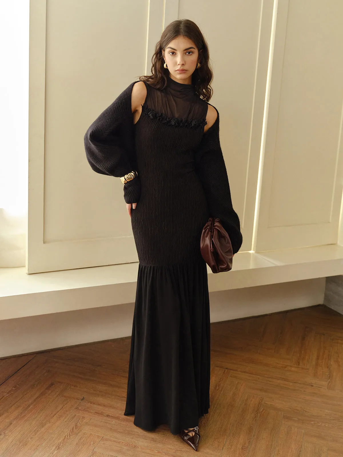 Rosette Panel Tank Dress sold by COMMENSE product image thumbnail 4