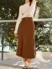 Split Pockets Midi Skirt sold by COMMENSE