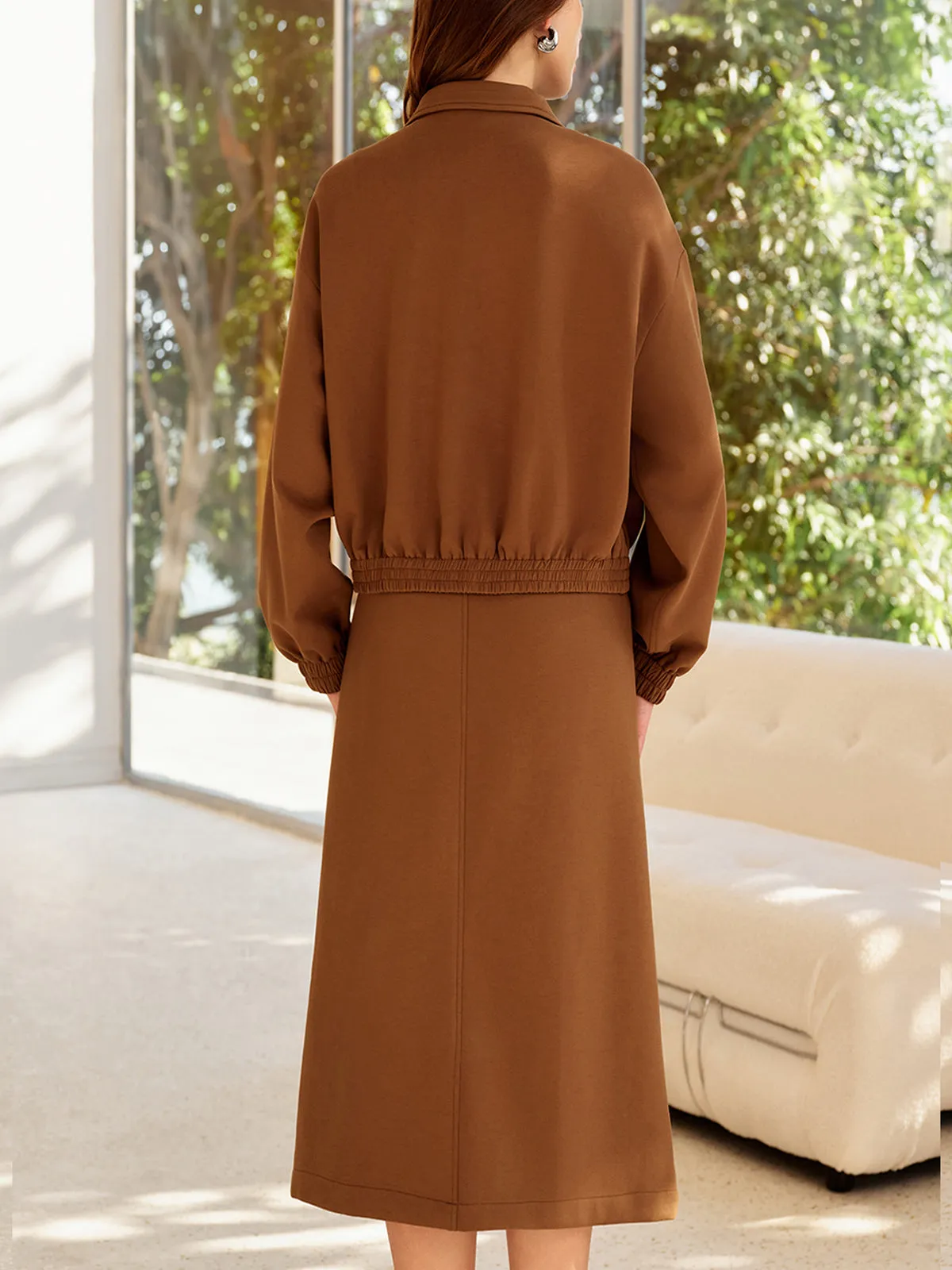 Split Pockets Midi Skirt sold by COMMENSE product image thumbnail 4