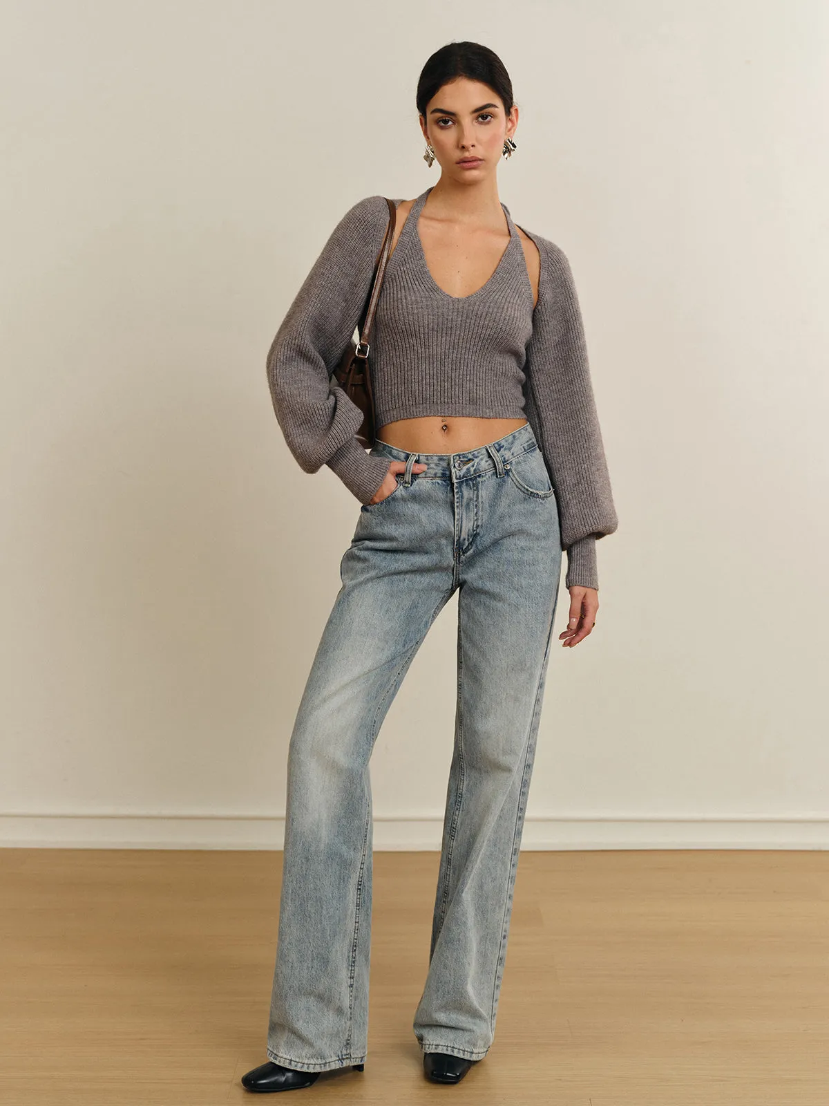 Bee Sleeve Halter Sweater Co-ord sold by COMMENSE product image thumbnail 3