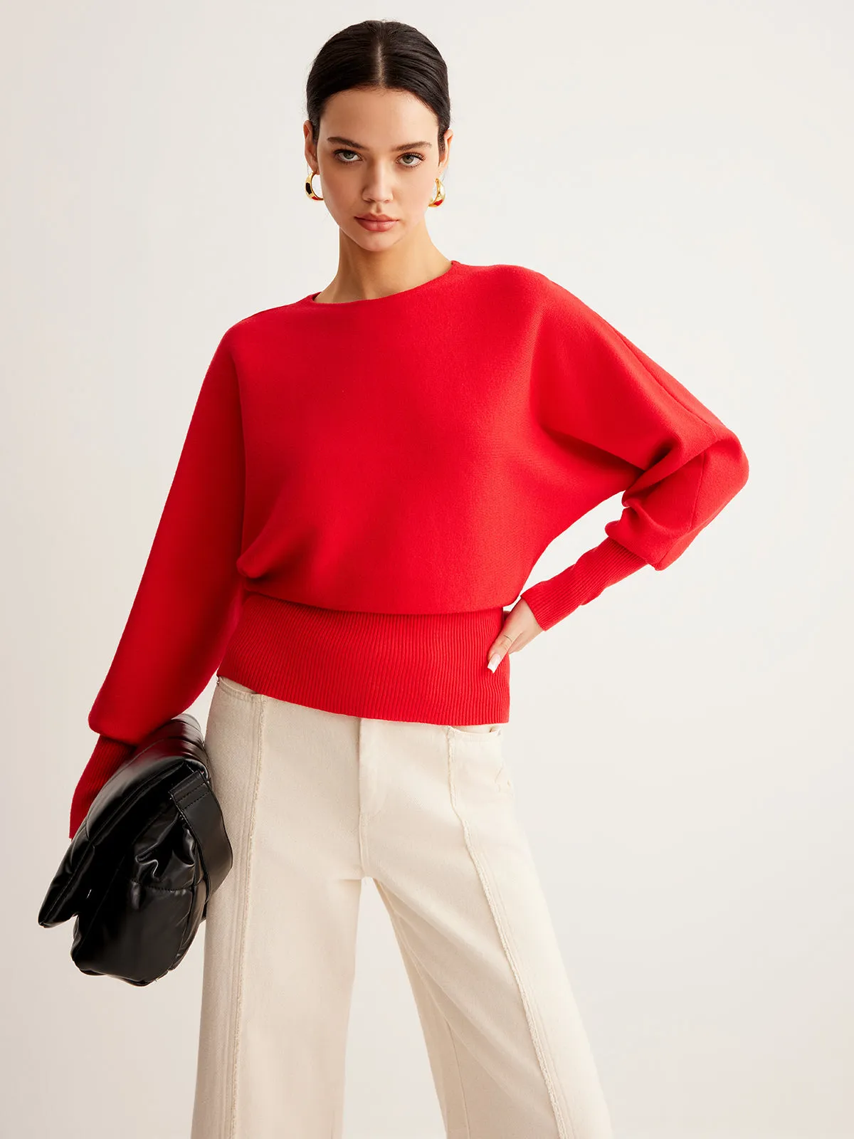 Leg-Of Mutton Cinched Sweater sold by COMMENSE product image thumbnail 4