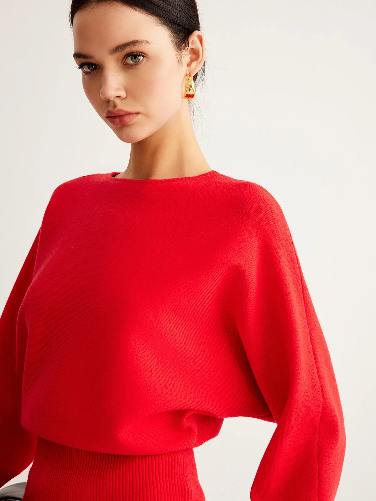 Leg-Of Mutton Cinched Sweater sold by COMMENSE product image thumbnail 2