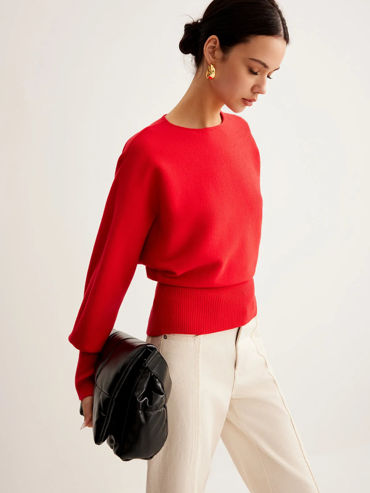 Leg-Of Mutton Cinched Sweater sold by COMMENSE product image thumbnail 3