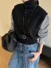 Color Block Panel Lapel Sweater sold by COMMENSE