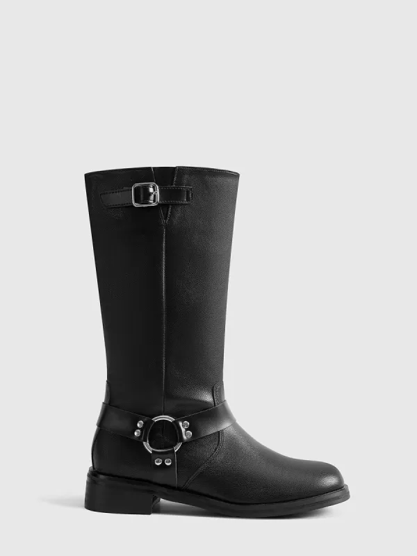 Retro Buckle Knight Boots sold by COMMENSE