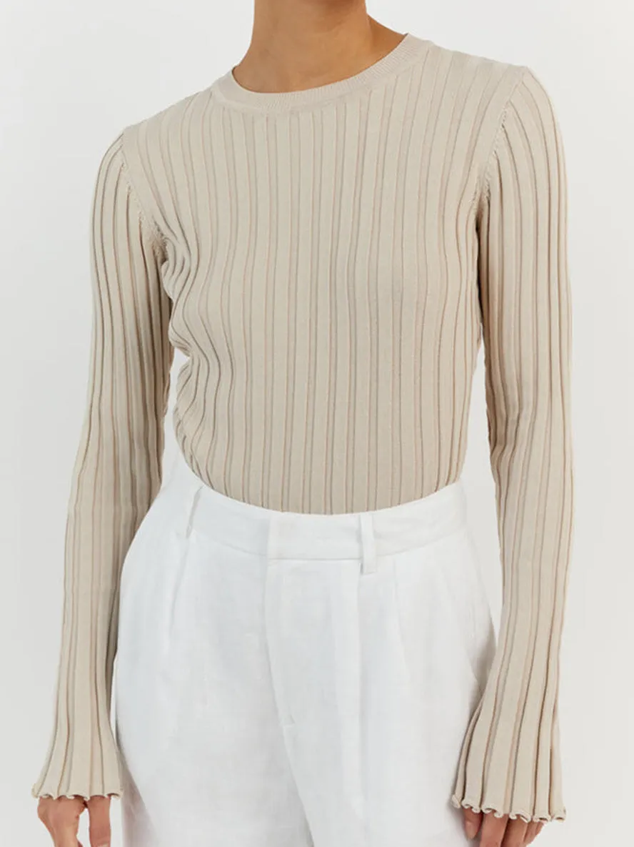 Minimalist Ribbed Sweater sold by COMMENSE