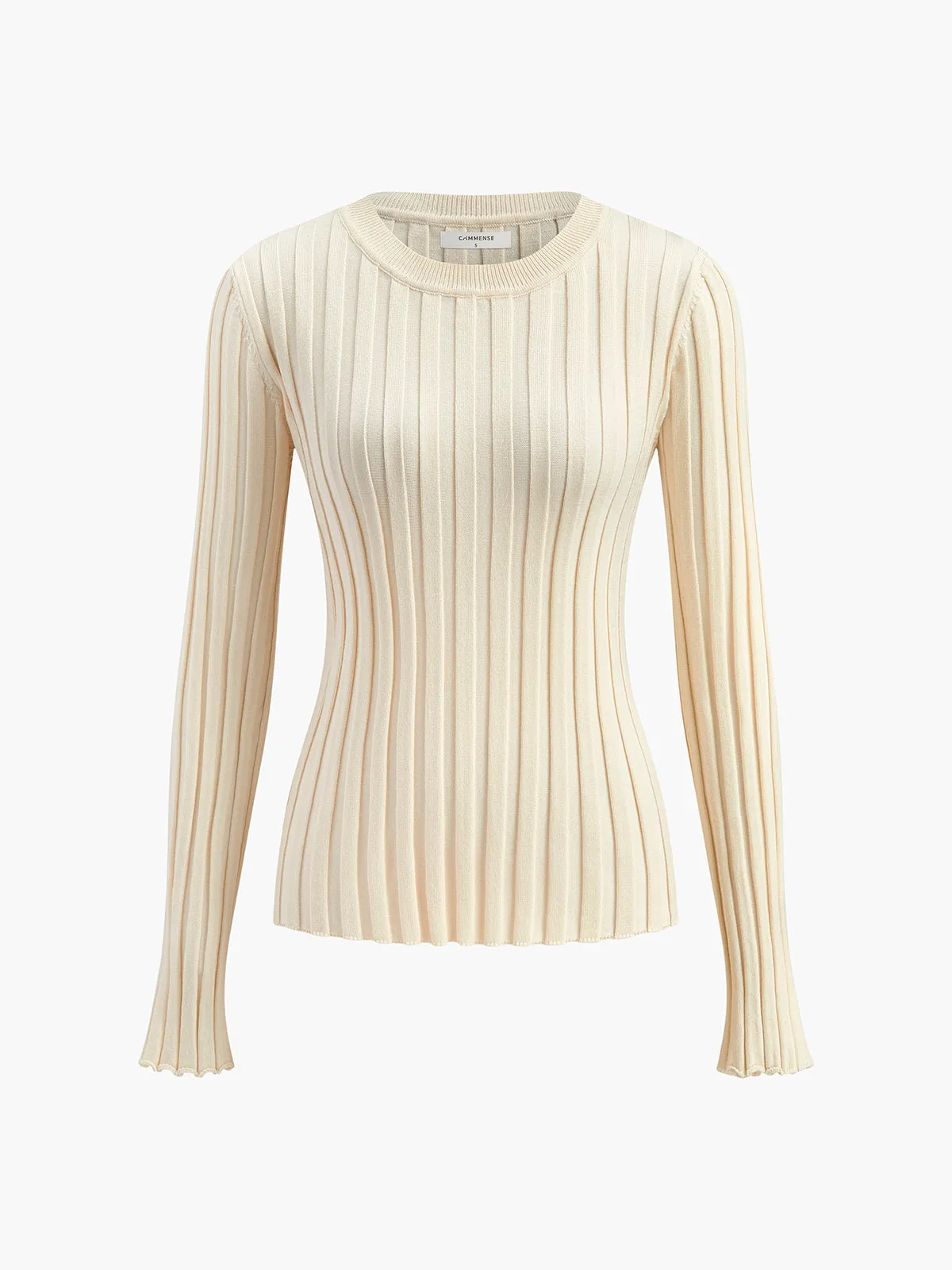 Minimalist Ribbed Sweater sold by COMMENSE product image thumbnail 2