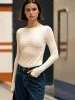 Minimalist Finger Hole Plisse Top sold by COMMENSE