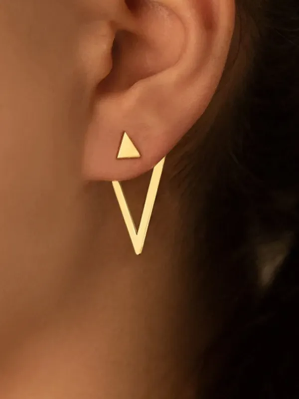 Detachable Triangle Earrings made by COMMENSE