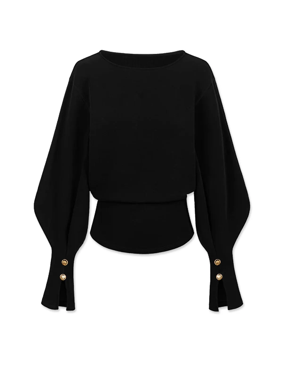 Bell Sleeve Cinched Sweatshirt sold by COMMENSE