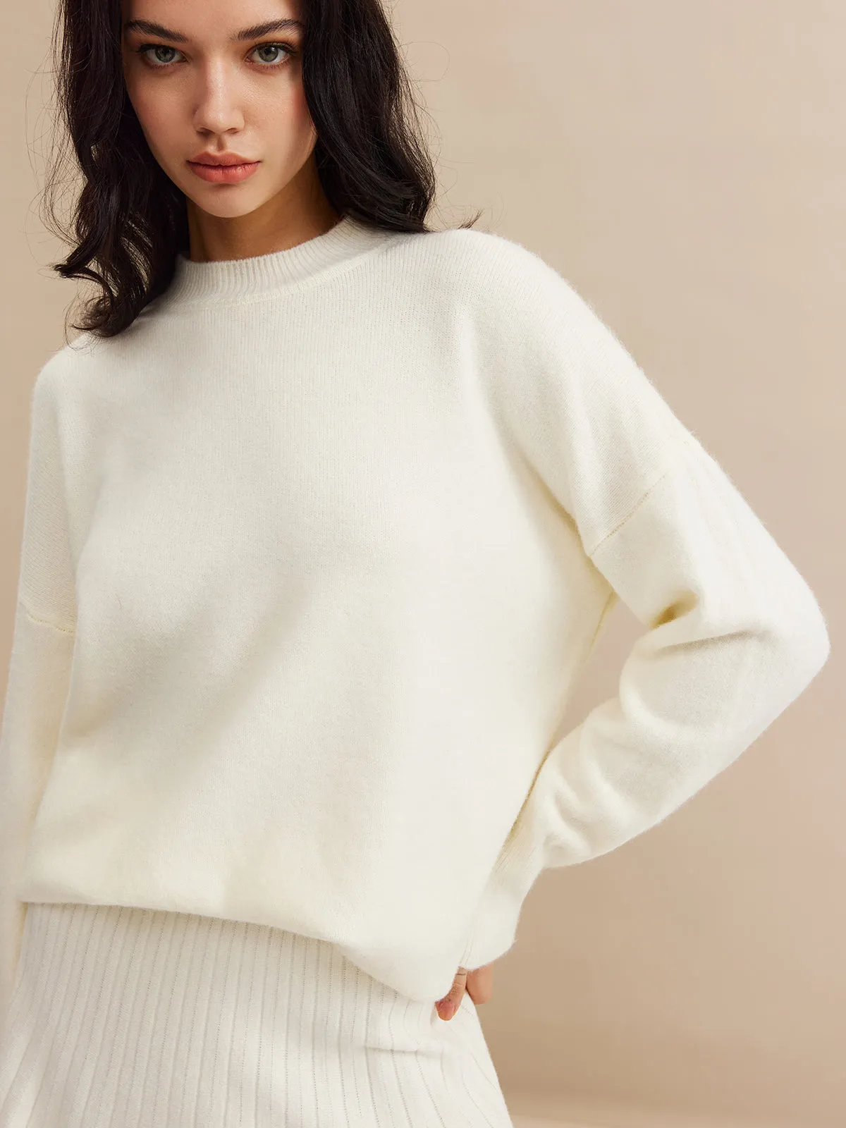 Minimalist Pleated Sweater Skirt Set sold by COMMENSE product image thumbnail 2