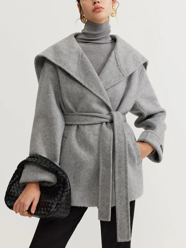 Sailor-Collar Belted Wool Coat sold by COMMENSE