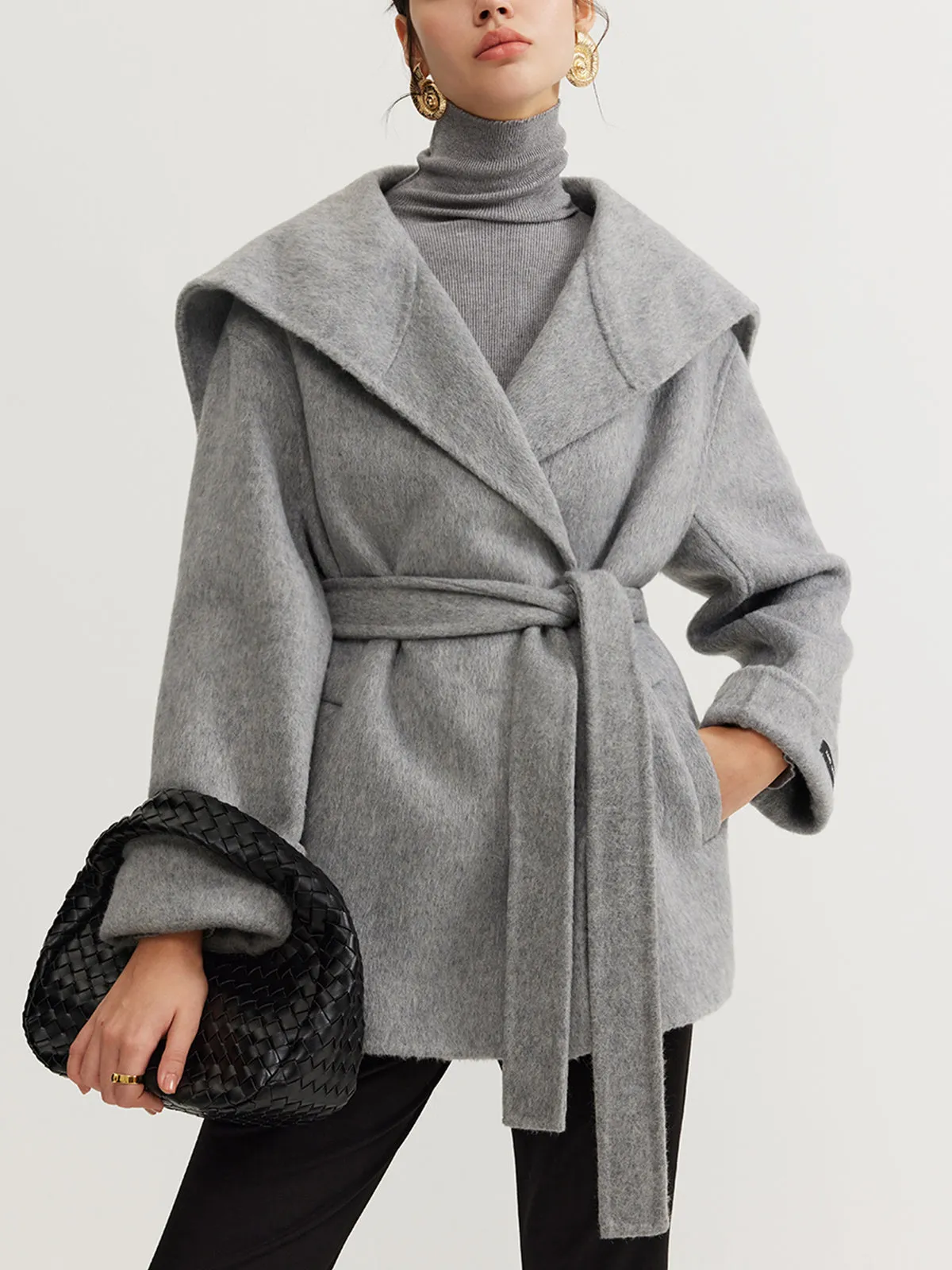 Sailor-Collar Belted Wool Coat sold by COMMENSE