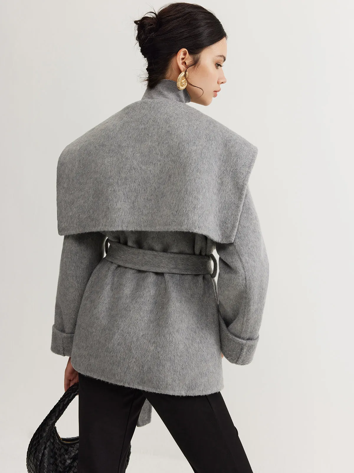 Sailor-Collar Belted Wool Coat sold by COMMENSE product image thumbnail 2