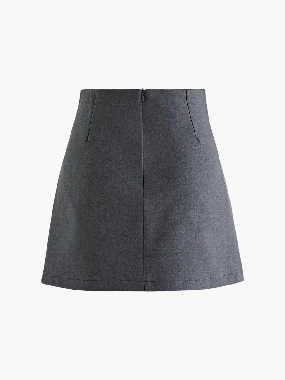 Button Zipper Pleated Suit Skirt sold by COMMENSE product image thumbnail 3