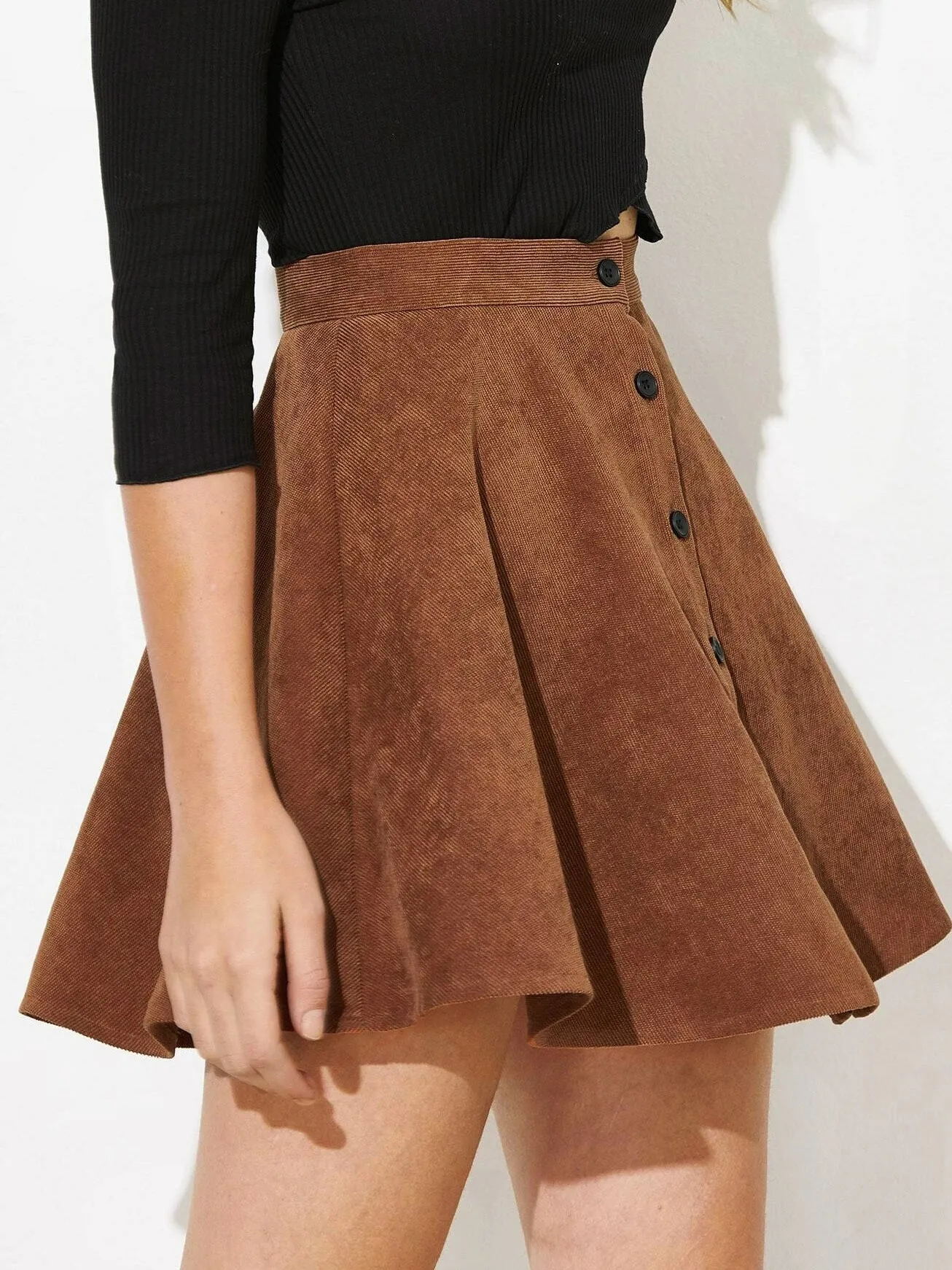 Corduroy Pleated Mini Skirt sold by COMMENSE product image thumbnail 4