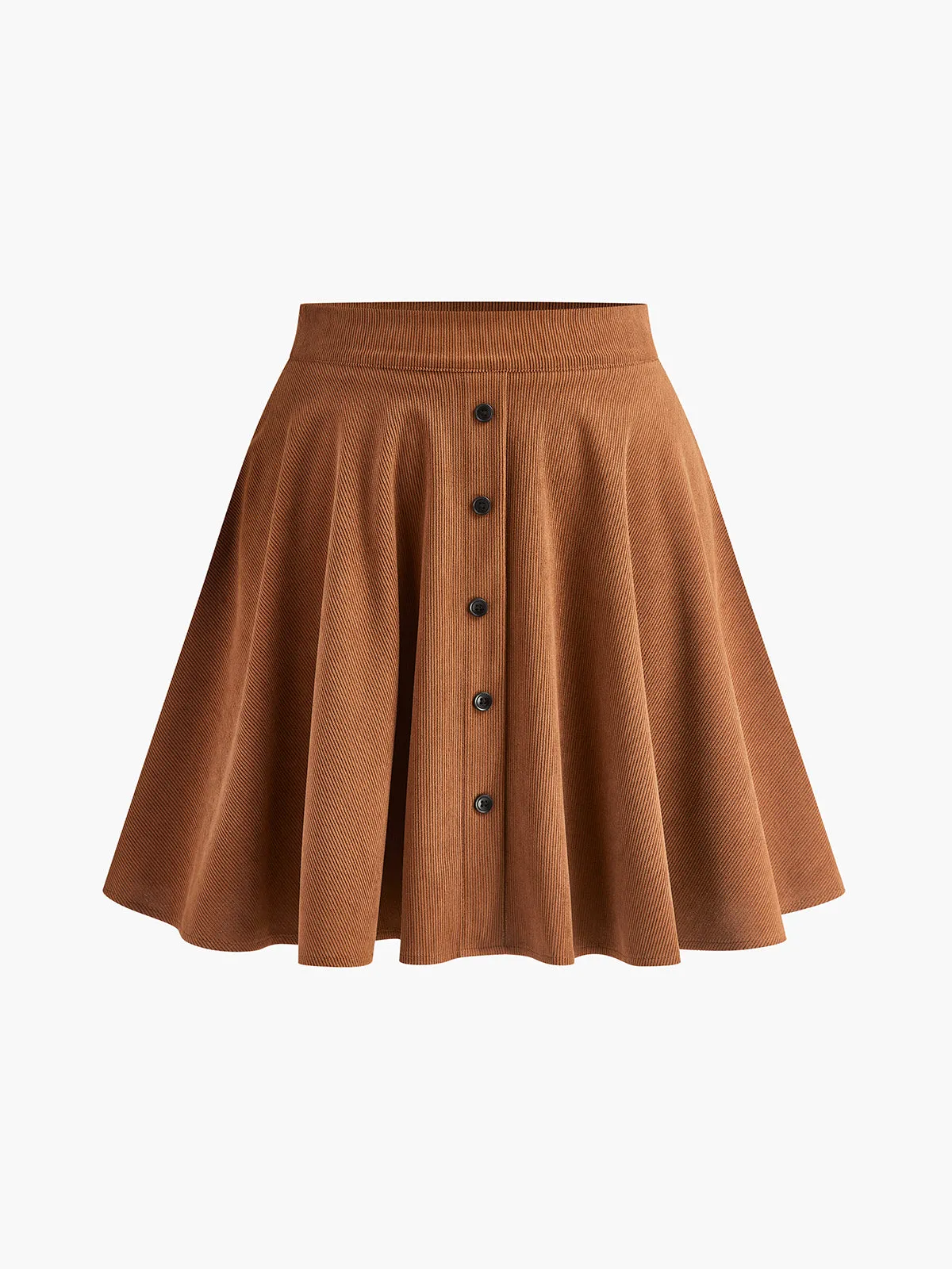 Corduroy Pleated Mini Skirt sold by COMMENSE
