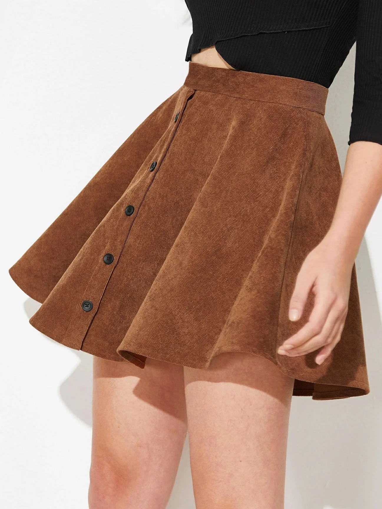 Corduroy Pleated Mini Skirt sold by COMMENSE product image thumbnail 2