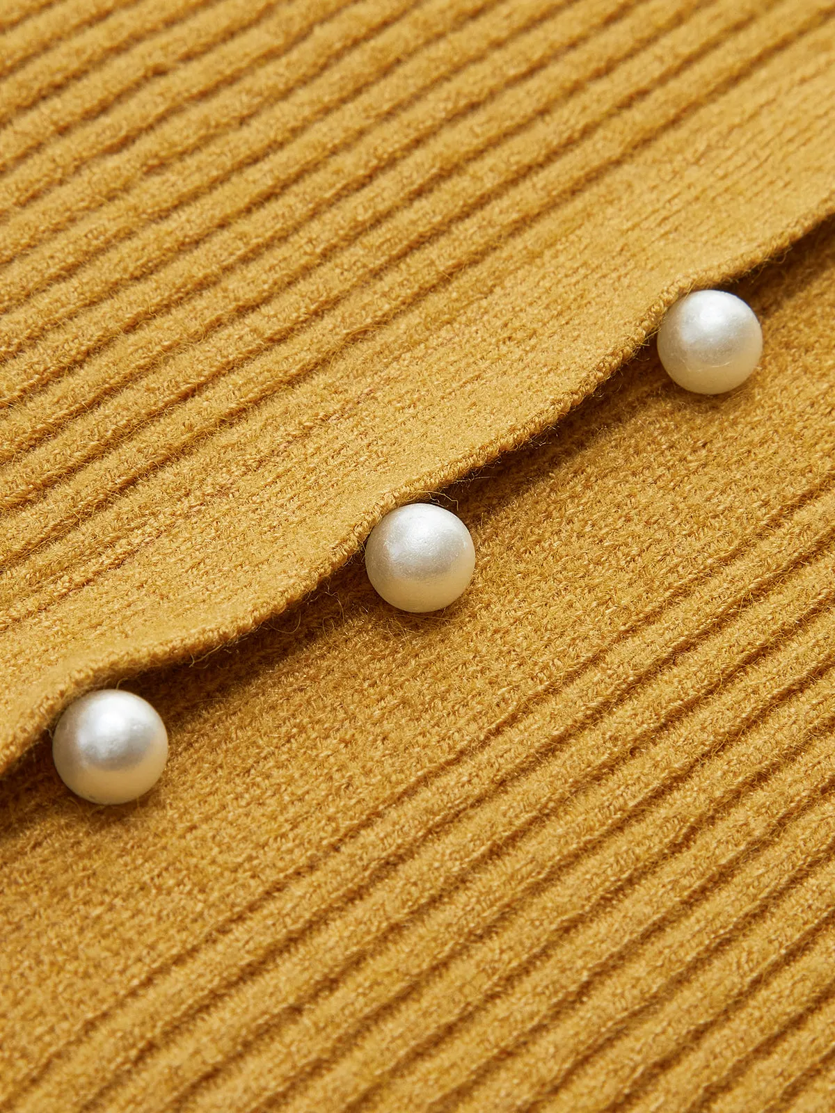 Plain Pearl Split Cardigan sold by COMMENSE product image thumbnail 3