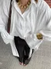 Tie Neck Bell-Sleeve Thin Shirt sold by COMMENSE