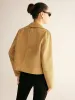 Plain Faux Leather Short Jacket sold by COMMENSE