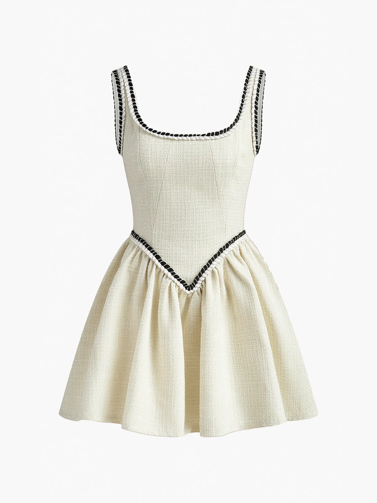 Tweed Pleated Strappy Dress sold by COMMENSE