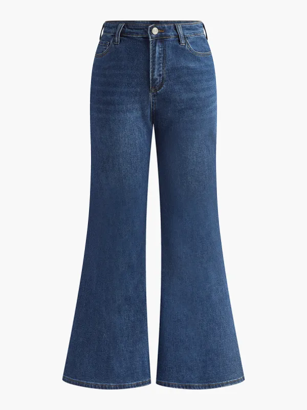 Cotton Denim Bootcut Jeans sold by COMMENSE