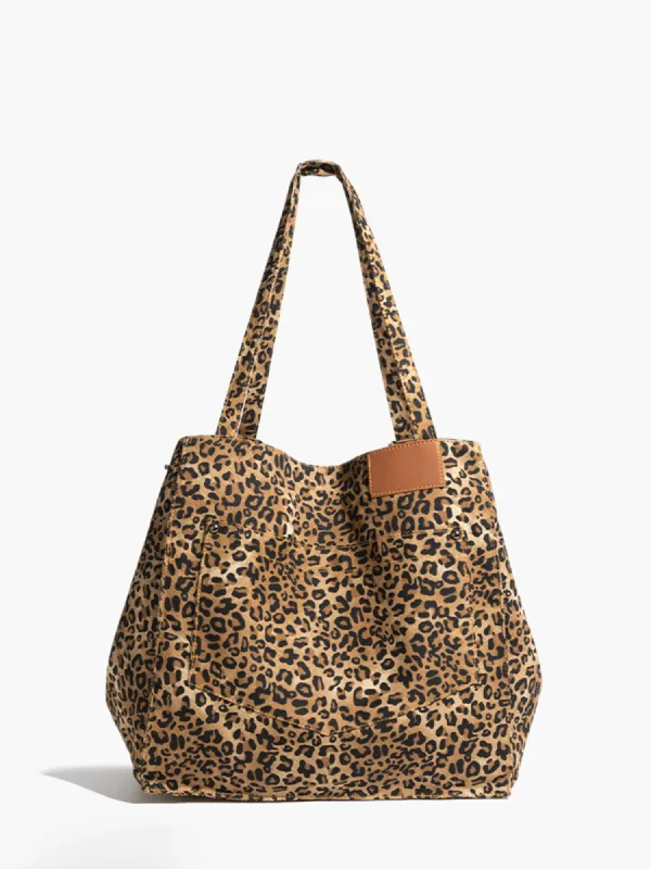 Leopard Printed Large Capacity Hobo Bag sold by COMMENSE