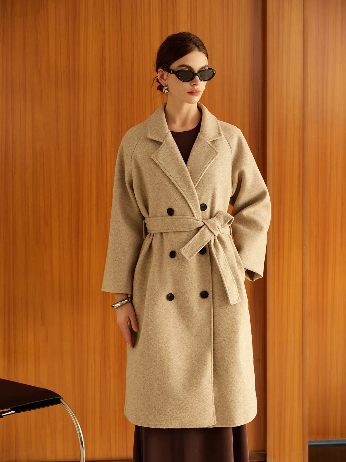 Elegant Belted Long Winter Coat sold by COMMENSE product image thumbnail 4
