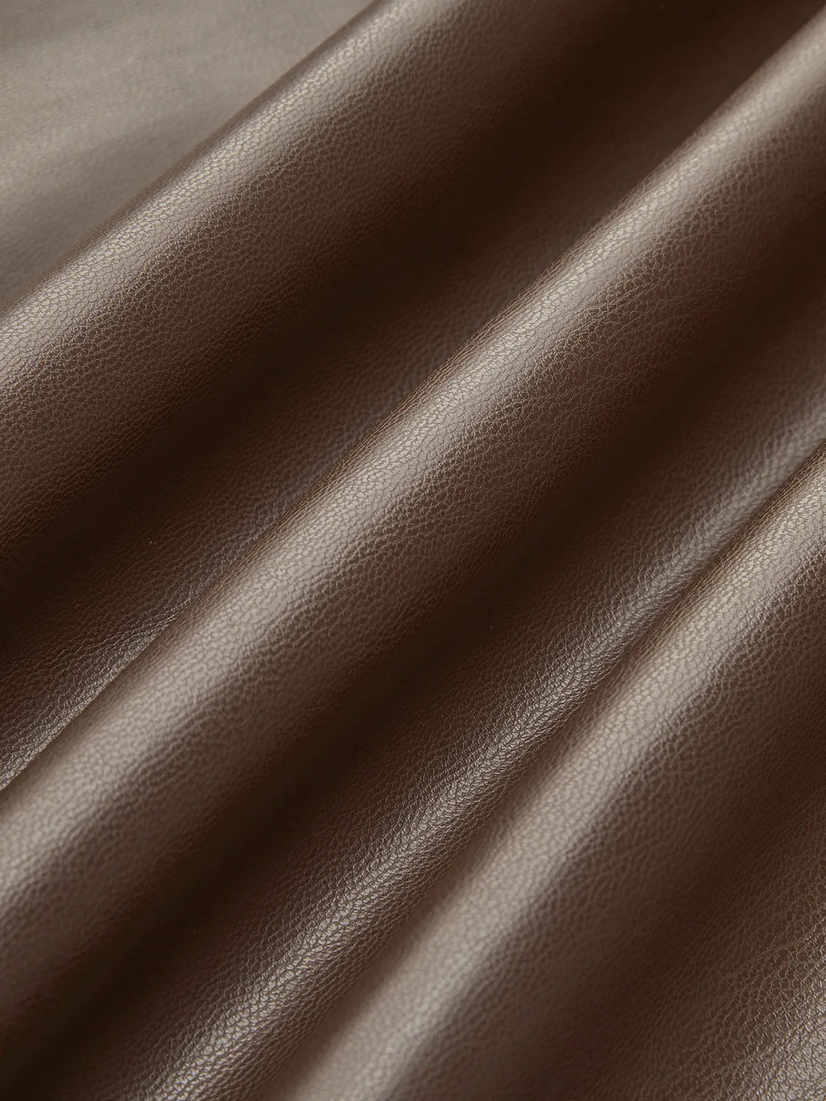 Pleated Faux Leather Skirt With Belt sold by COMMENSE product image thumbnail 3