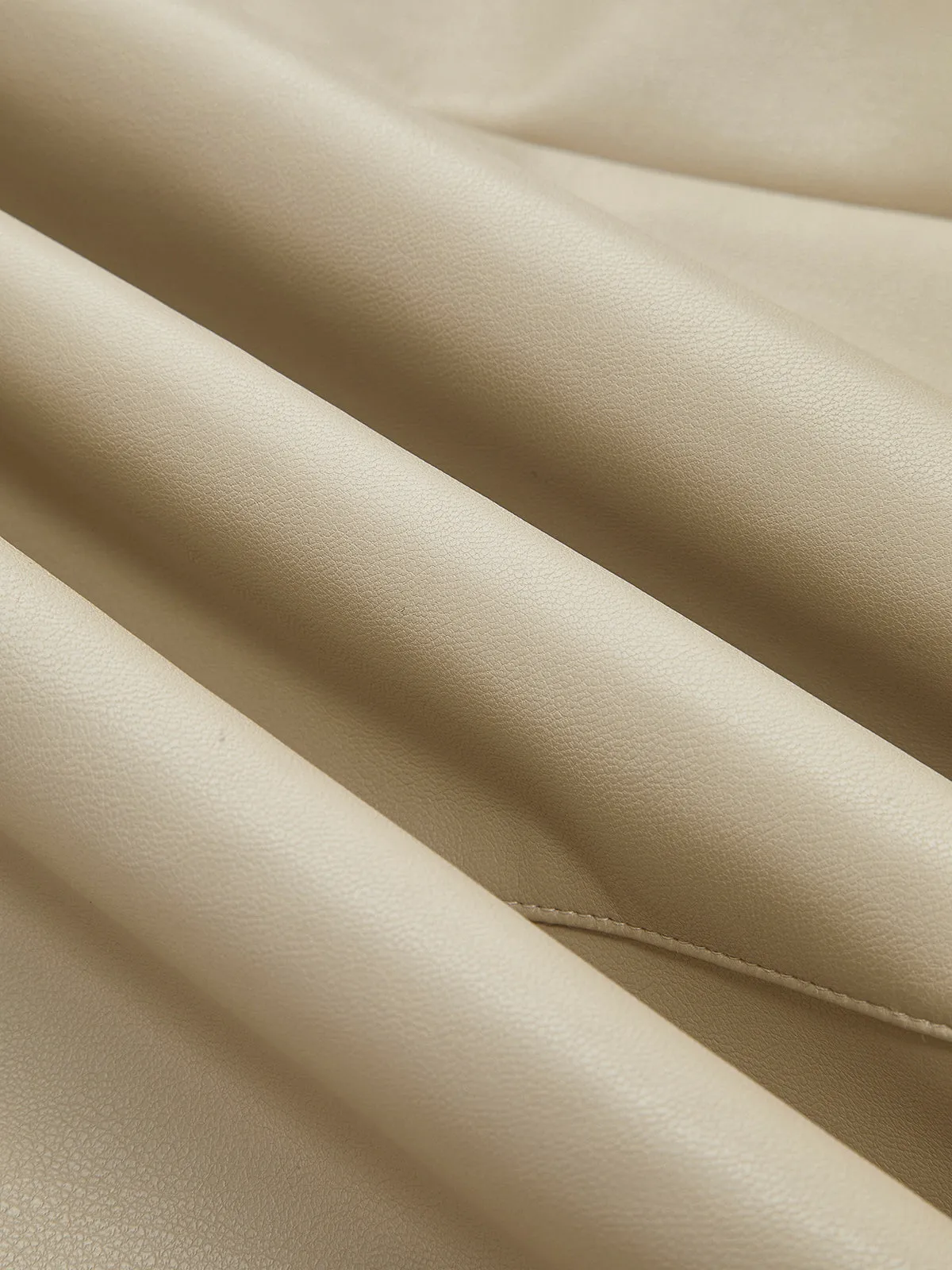 Faux Leather Piping Sit Midi Skirt sold by COMMENSE product image thumbnail 5