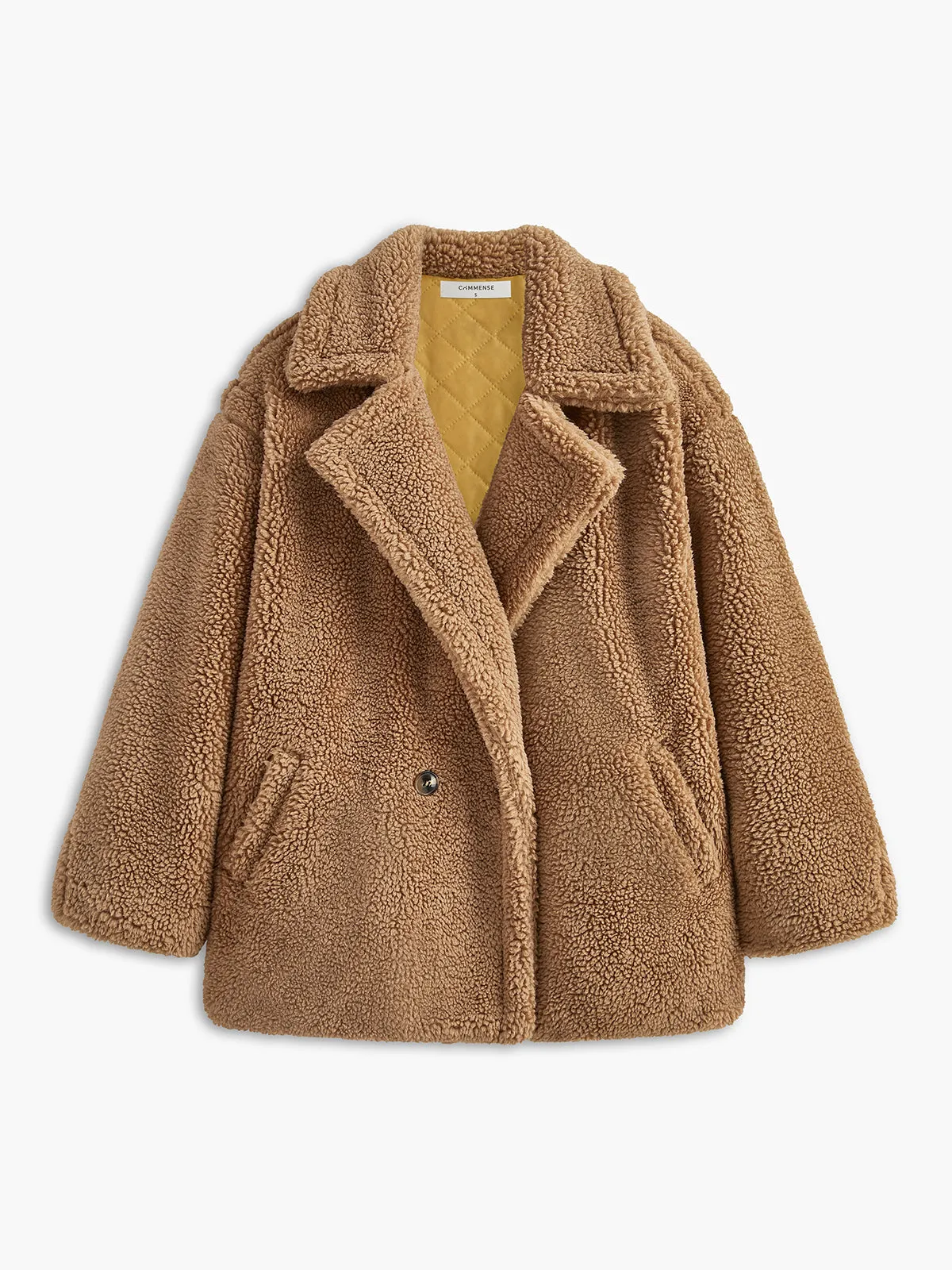 Button Teddy Lapel Jacket sold by COMMENSE