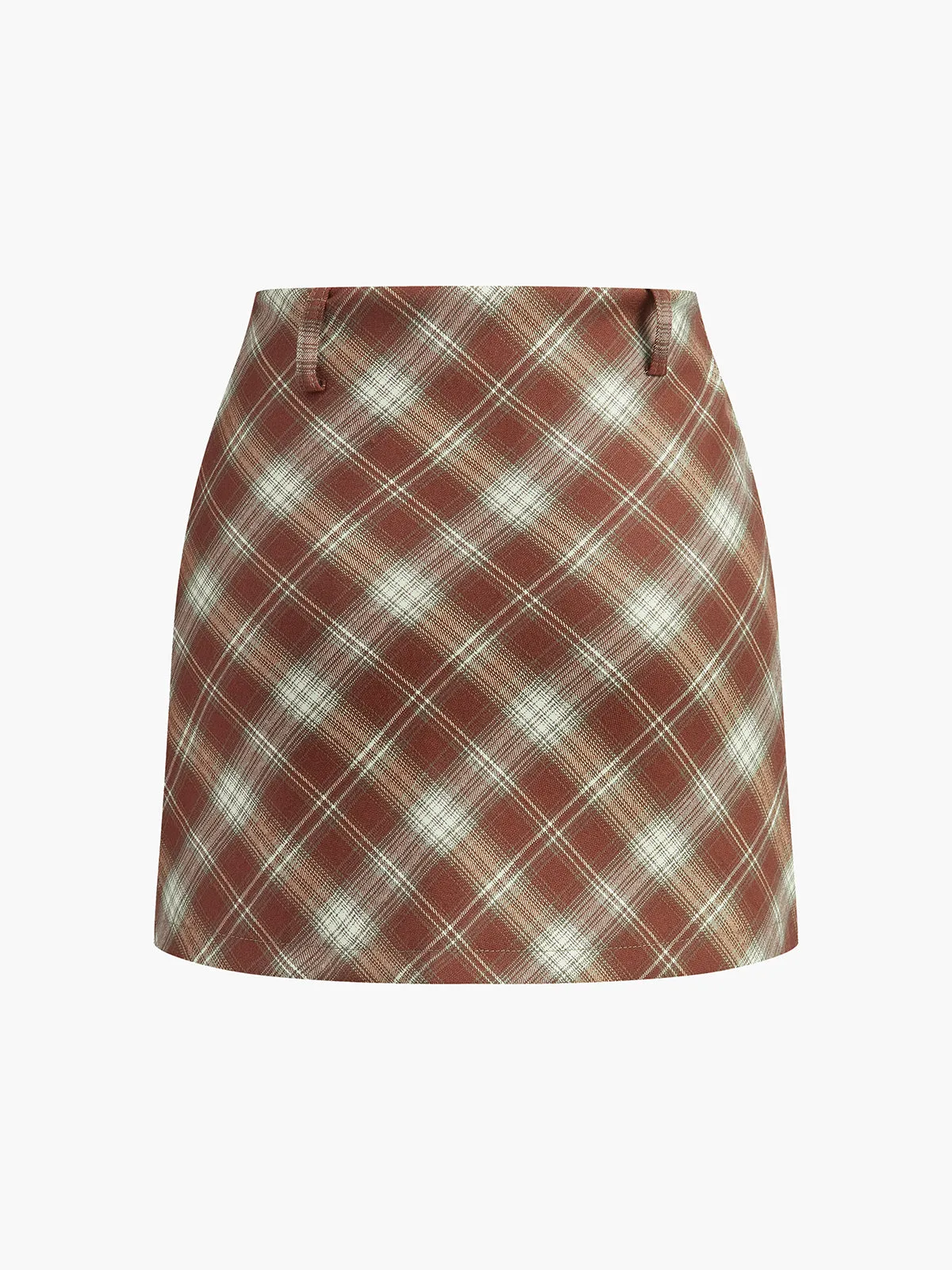Checked Zipper Mini Skirt sold by COMMENSE product image thumbnail 4
