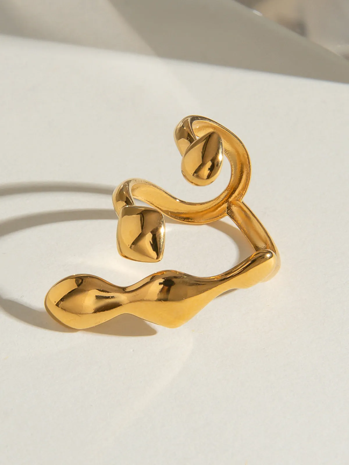 Liquid Lava Adjustable Open Ring sold by COMMENSE product image thumbnail 4