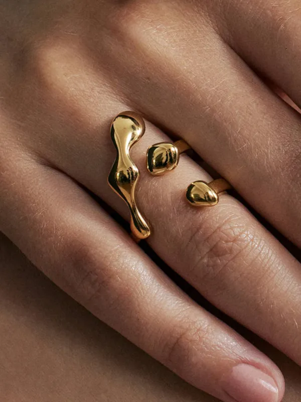 Liquid Lava Adjustable Open Ring sold by COMMENSE