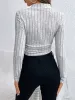 Minimalist Mock Neck Ribbed Top sold by COMMENSE