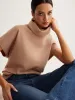 Wool-Blend Turtleneck Sweater Vest sold by COMMENSE