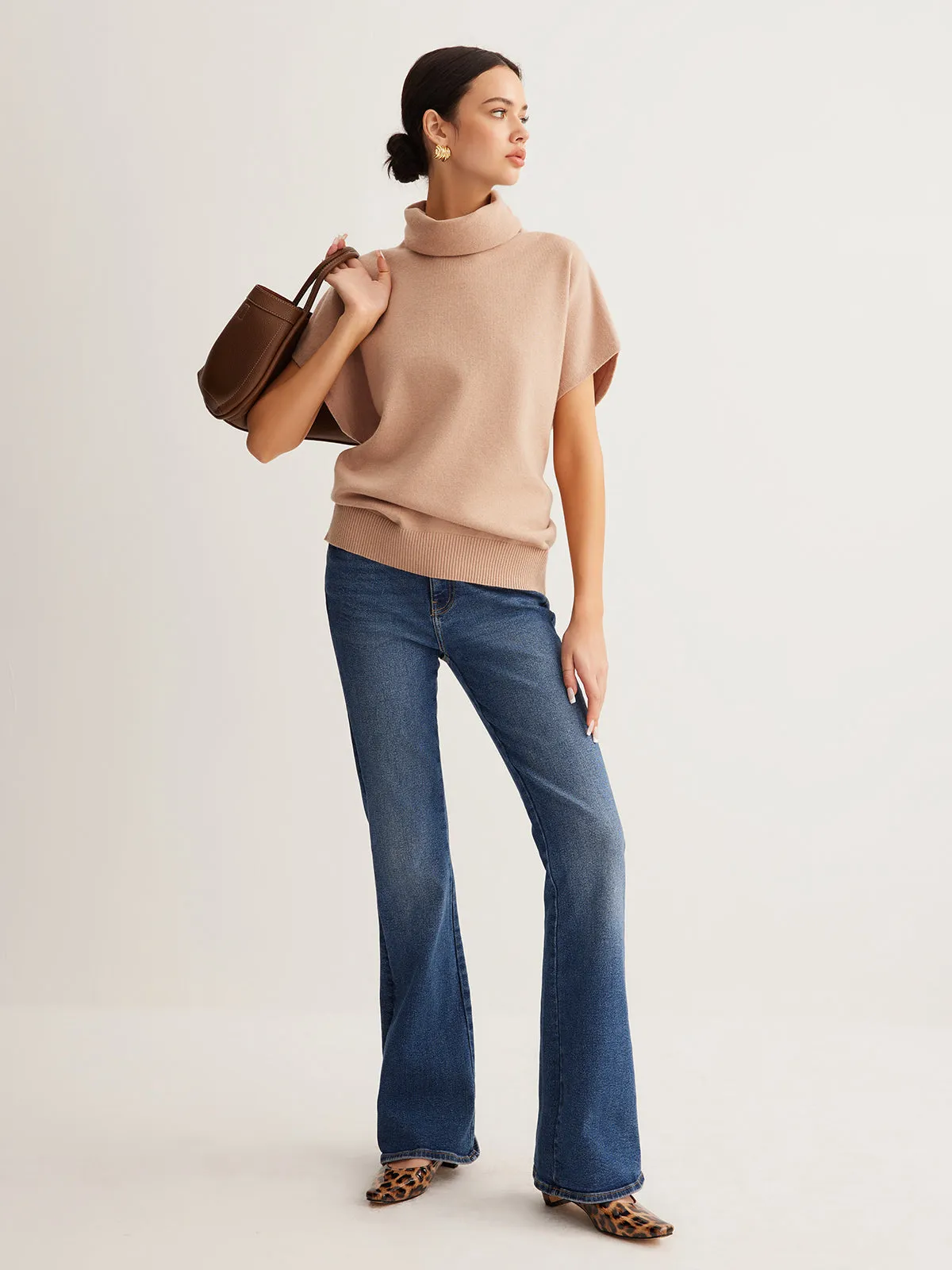 Wool-Blend Turtleneck Sweater Vest sold by COMMENSE product image thumbnail 5