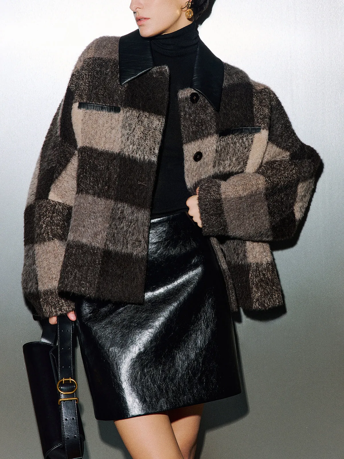 PU Leather A-Line Skirt sold by COMMENSE product image thumbnail 2