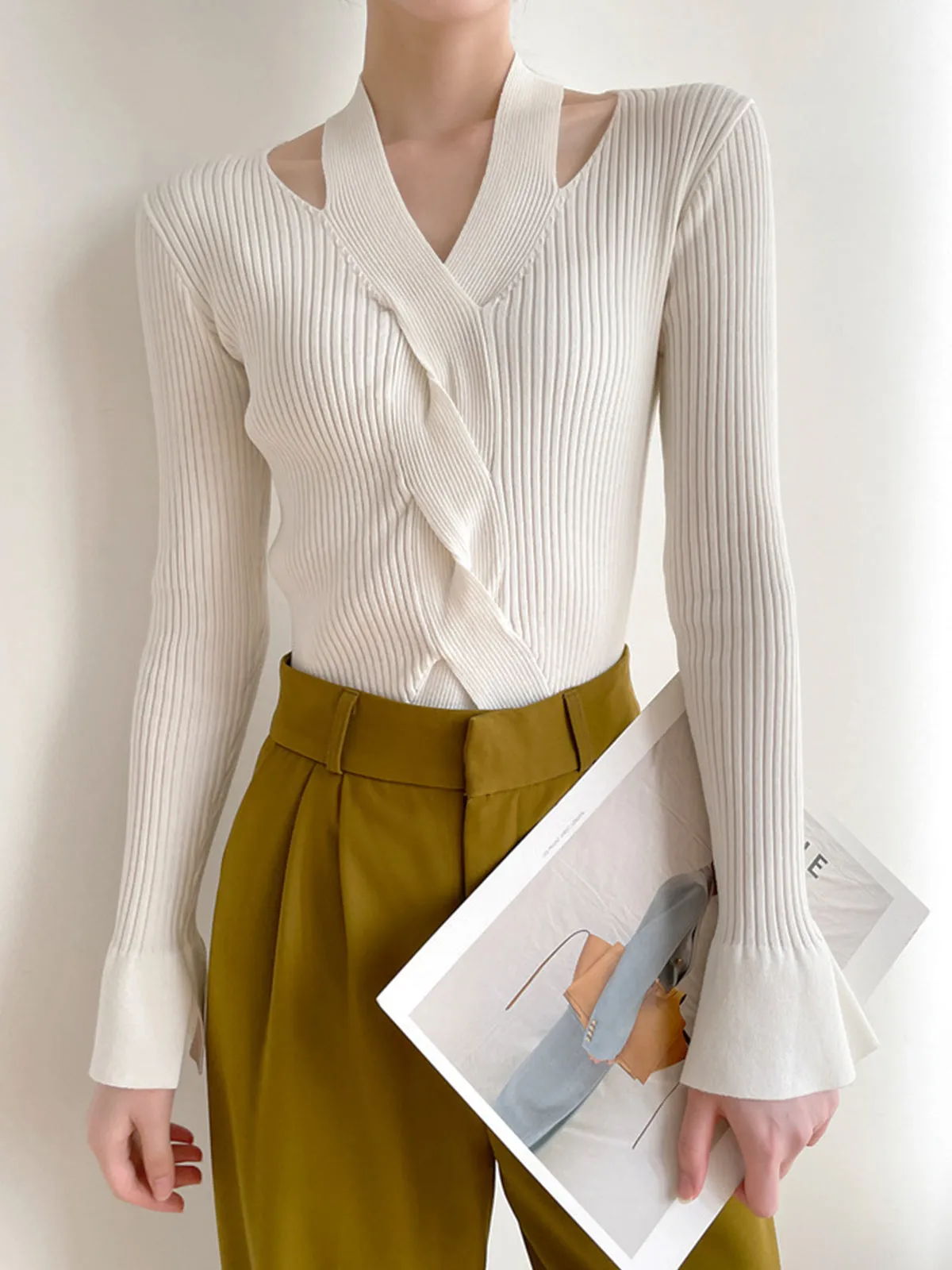 Criss Cross Halter Sweater sold by COMMENSE product image thumbnail 5