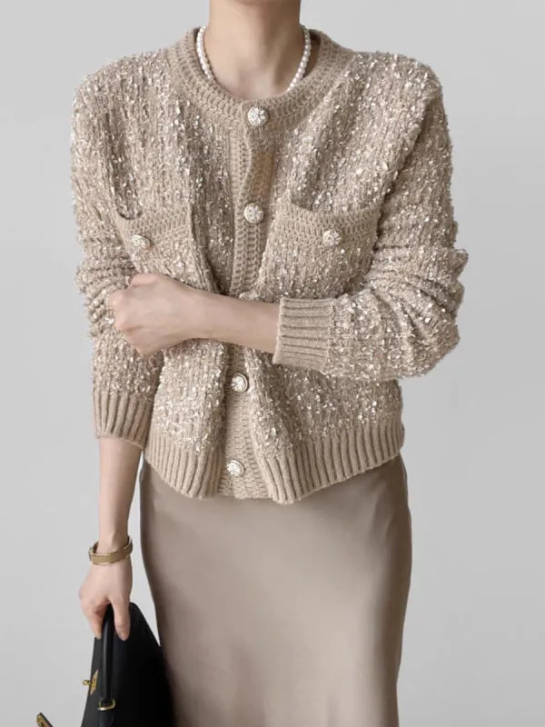 Rhinestone Decor Button Down Cardigan sold by COMMENSE product image thumbnail 4