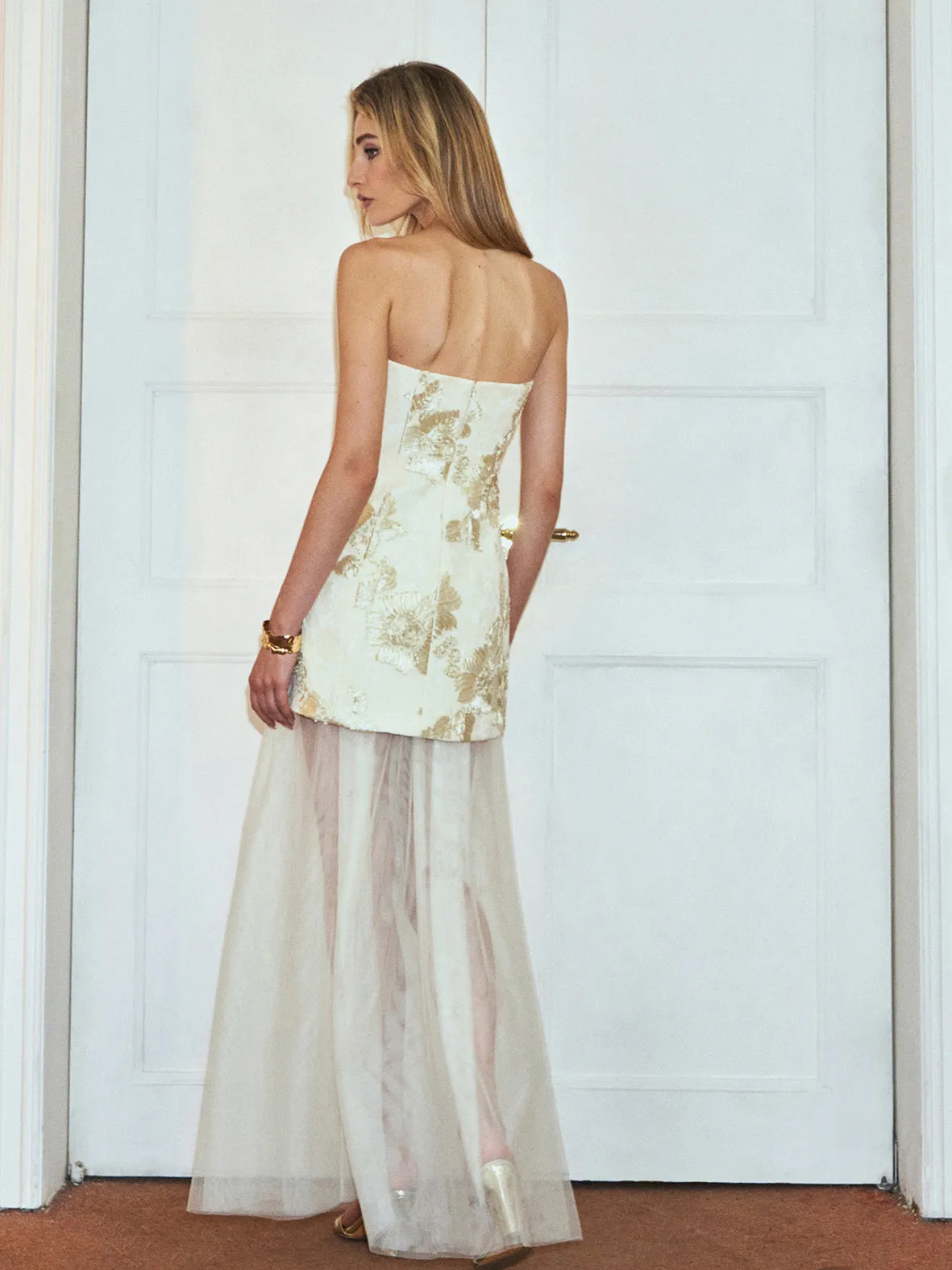 Two Way Floral Tube Dress With Streamers sold by COMMENSE product image thumbnail 3
