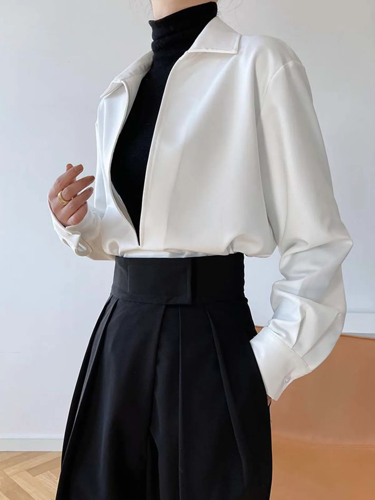 Deep V-Neck Polo Shirt sold by COMMENSE product image thumbnail 3