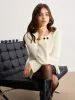 Minimalist Button Split Cardigan sold by COMMENSE