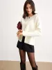 Minimalist Button Split Cardigan sold by COMMENSE
