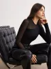 Asymmetrical Panel Jersey Top sold by COMMENSE