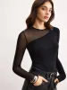 Asymmetrical Panel Jersey Top sold by COMMENSE
