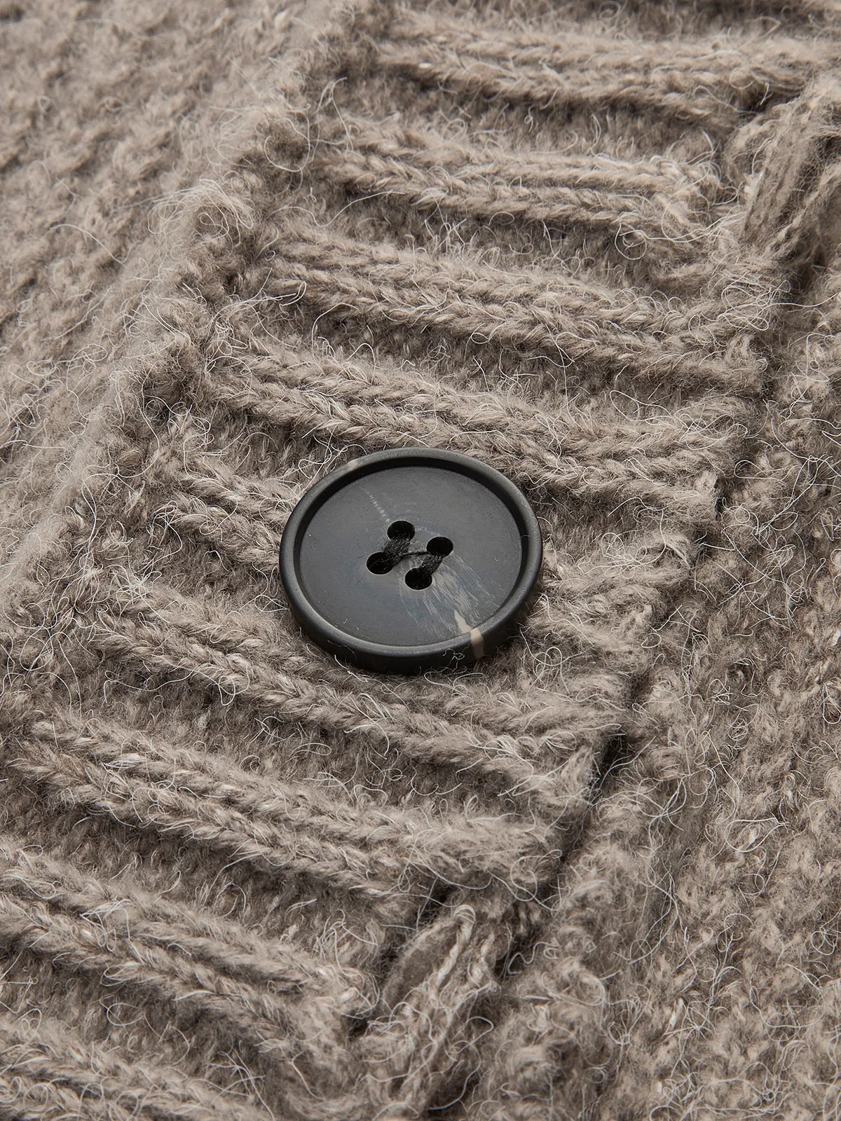 Ribbed Panel Button Knit Outerwear sold by COMMENSE product image thumbnail 3