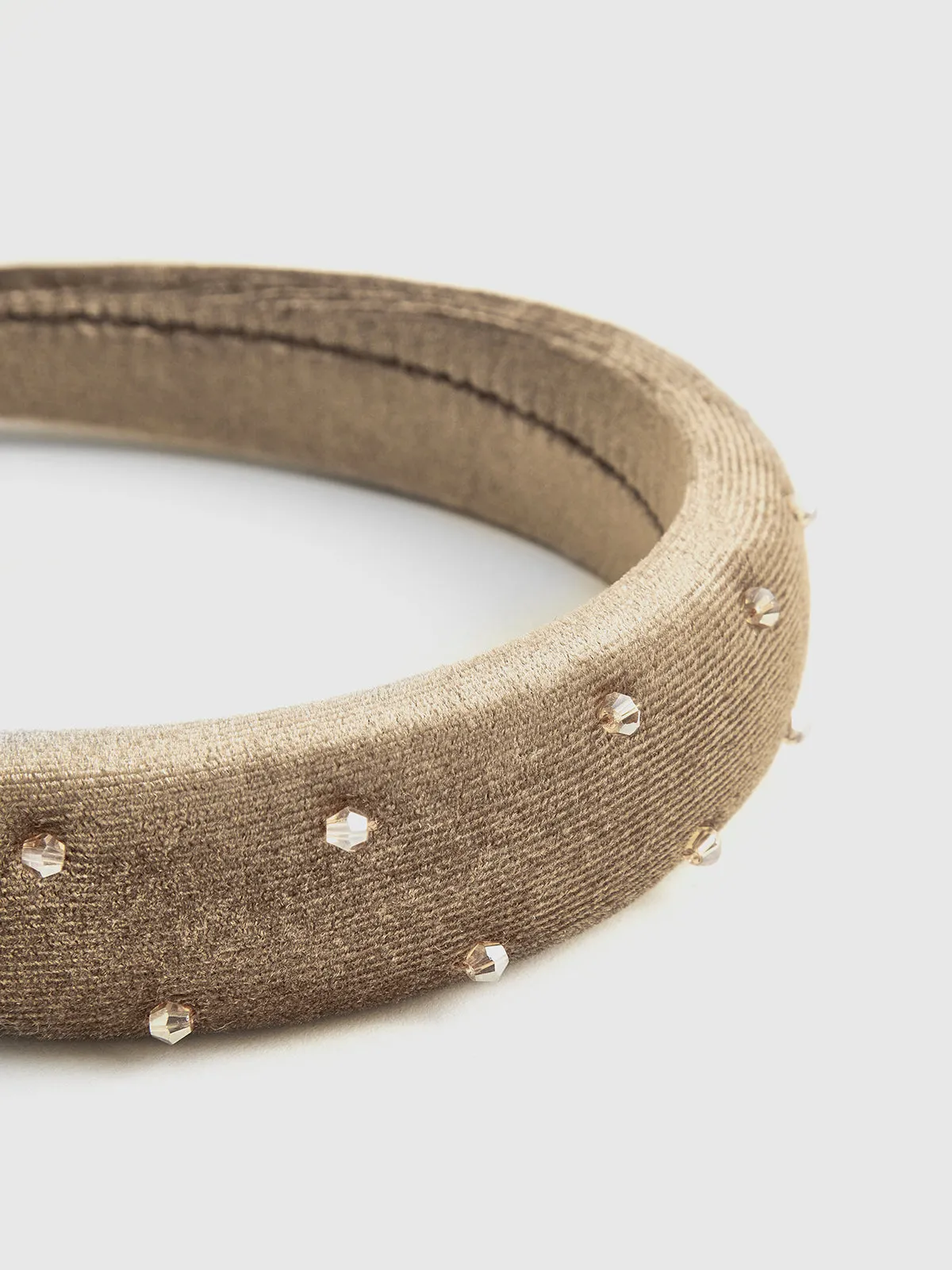 Retro Velvet Rhinestone Headband sold by COMMENSE product image thumbnail 3