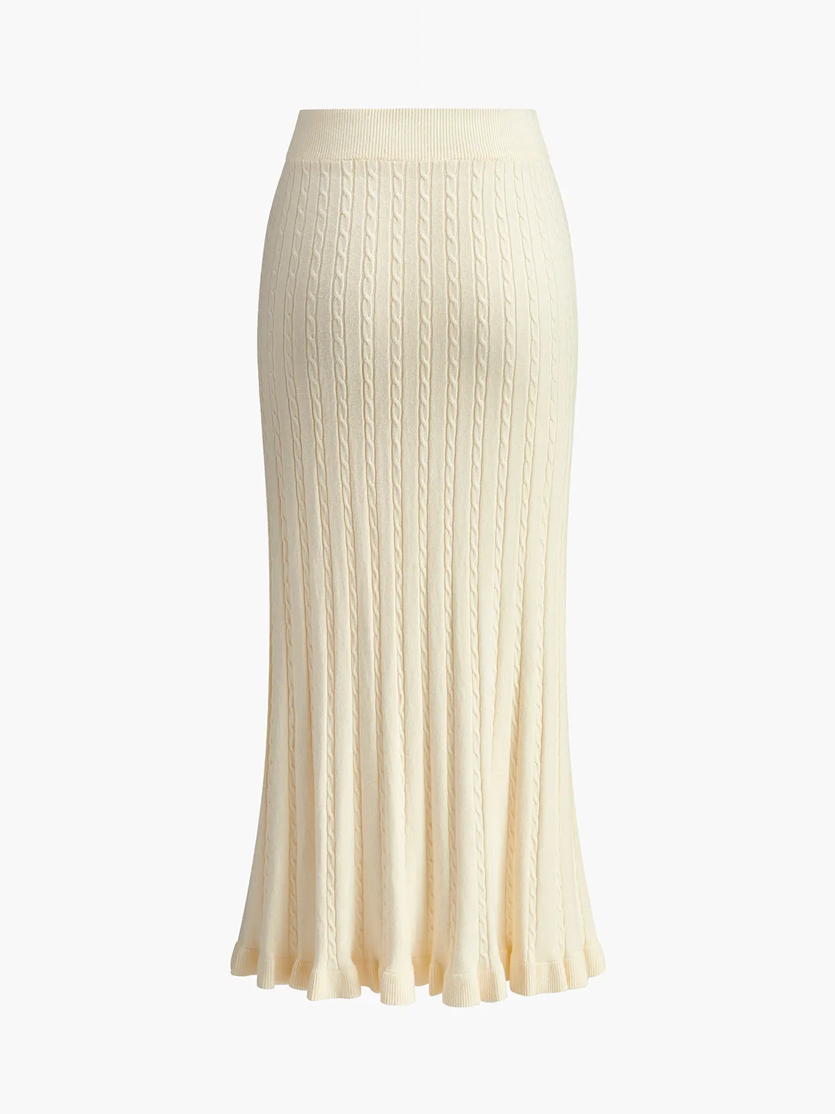 Elegant Ruffle Knit Skirt sold by COMMENSE product image thumbnail 2